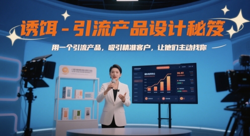 诱饵-引流产品设计秘笈，用一个引流产品，吸引精准客户，让他们主动找你-鸿洪资源网