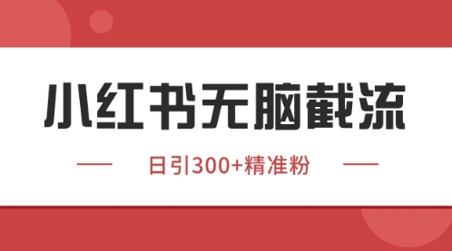 小红书只要你有同行就能获客，独家野路子获客玩法，暴力截流【揭秘】-鸿洪资源网
