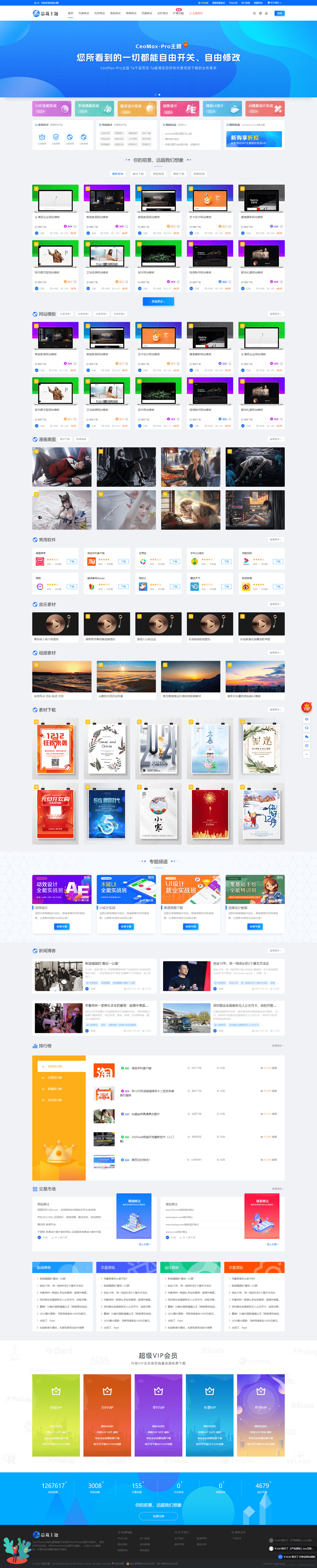 WordPress 资源展示型下载类主题 CeoMax-Pro_v7.6 开心版-鸿洪资源网
