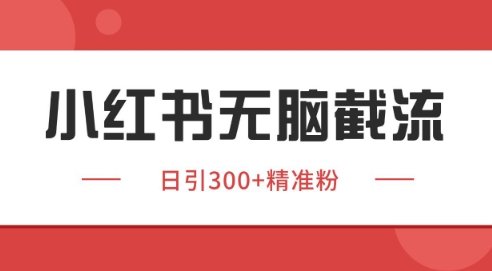 小红书截流同行客源，独家野路子获客玩法 日引200+暴力获客【揭秘】-鸿洪资源网