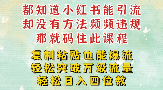 小红书靠复制粘贴一周突破万级流量池干货，以减肥为例，每天稳定引流变现四位数【揭秘】-鸿洪资源网