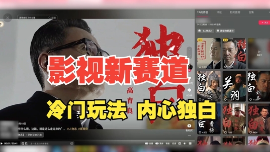 最新影视解说玩法，人物独白，30天涨粉24万+，全流程拆解【揭秘】-鸿洪资源网