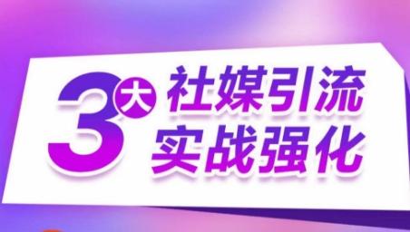 3大社媒引流实战强化，多渠道站外引流，高效精准获客，订单销售额翻倍增长-鸿洪资源网