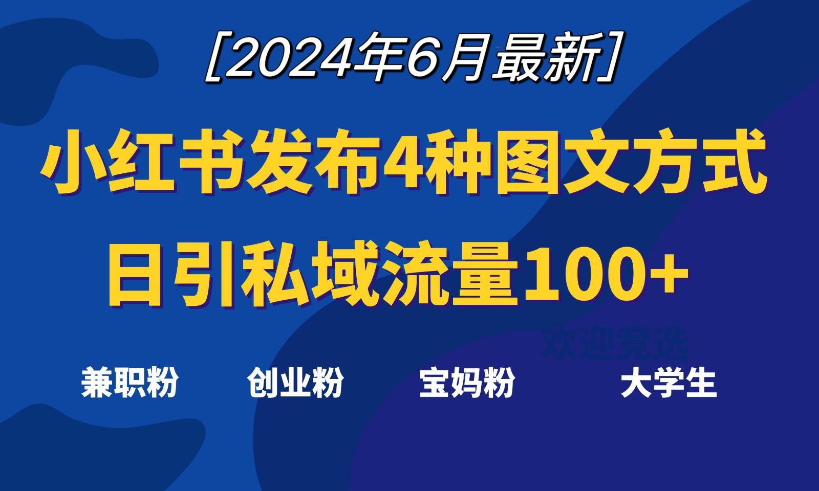 小红书发布这4种图文，就能日引私域流量100+-鸿洪资源网