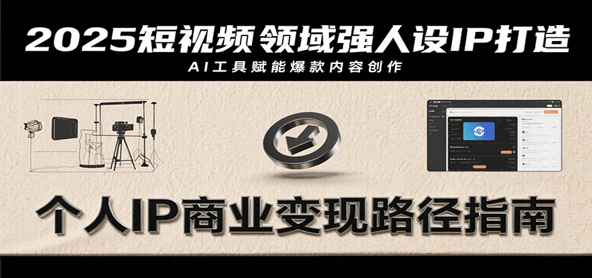2025短视频领域强人设IP打造，结合爆款案例与AI工具应用，从个人出镜到商业成交转化-鸿洪资源网