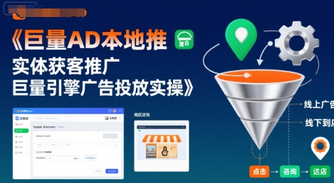 巨量AD本地推实体获客推广，巨量引擎广告投放实操-鸿洪资源网