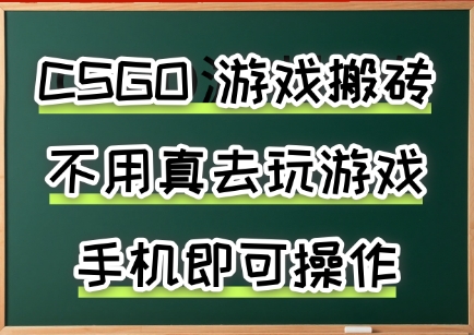 游戏搬砖，手机可做，不用电脑，最快当天见收益3张+，副业创业网创兼职【揭秘】-鸿洪资源网