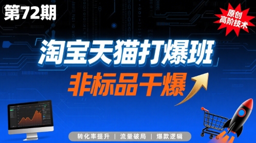 淘宝天猫打爆班原创高阶技术第72期，非标品干爆-鸿洪资源网