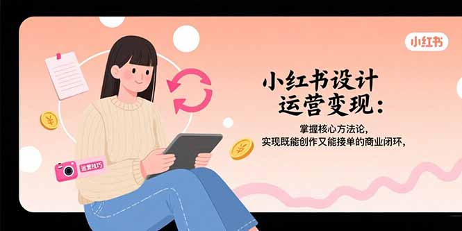 小红书设计运营变现：掌握核心方法论，实现既能创作又能接单的商业闭环-鸿洪资源网
