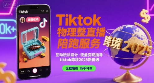 Tiktok物理整蛊直播陪跑服务-tiktok跨境2025-鸿洪资源网