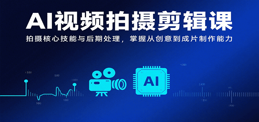 AI视频拍摄剪辑课，拍摄核心技能与后期处理，掌握从创意到成片制作能力-鸿洪资源网