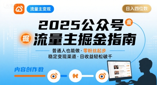 公众号流量主变现项目2025，普通人也能通过这个项目日入四位数-鸿洪资源网