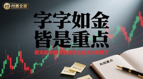 付费文章：字字如金 皆是重点， 看完后 你就清楚该怎么在大A布局了-鸿洪资源网