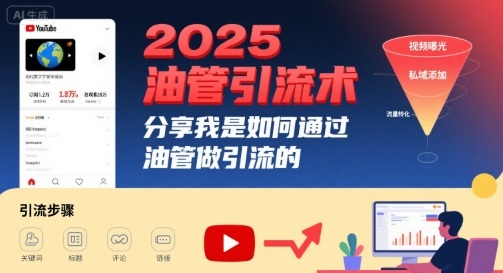 2025油管引流术，分享我是如何通过油管做引流的-鸿洪资源网