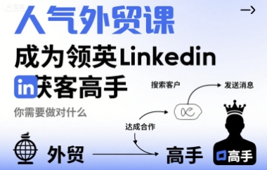 人气外贸课-成为领英Linkedin获客高手，你需要做对什么-鸿洪资源网