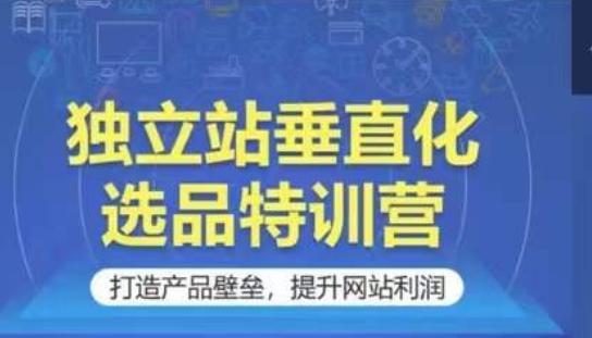 独立站垂直化选品特训营，打造产品壁垒，提升网站利润-鸿洪资源网