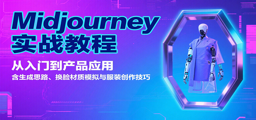 Midjourney实战教程：从入门到产品应用，含生成思路、换脸材质模拟与服装创作技巧-鸿洪资源网
