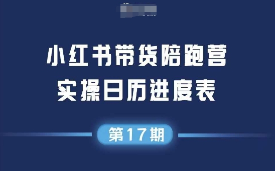 小红书第17期带货陪跑营，不囤货，无不直播，无不投流，通过选品+笔记内容+测品+笔记铺量+矩阵运营打爆款(更新)-鸿洪资源网