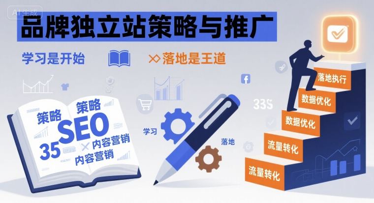 品牌独立站策略与推广，学习是开始，落地是王道-鸿洪资源网