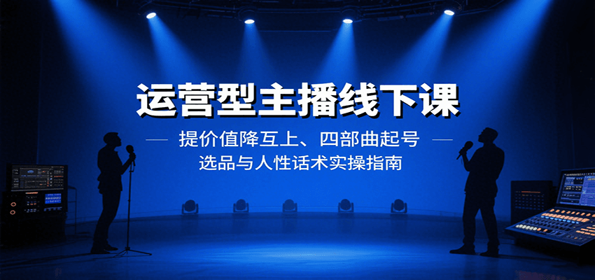 运营型主播线下课：提价值降互上、四部曲起号、选品与人性话术实操指南-鸿洪资源网