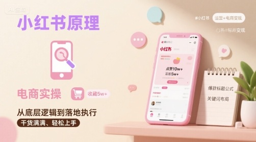 小红书原理以及详细实操流程，小红书电商教程-鸿洪资源网