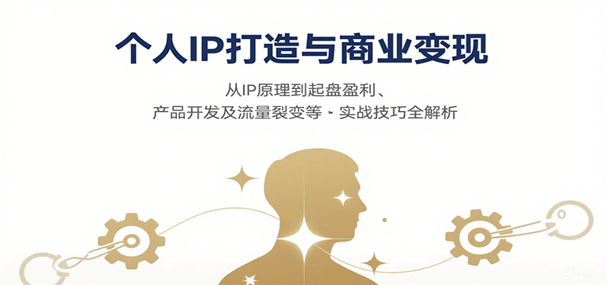 个人IP打造与商业变现，从IP原理到起盘盈利、产品开发及流量裂变等实战技巧全解析-鸿洪资源网
