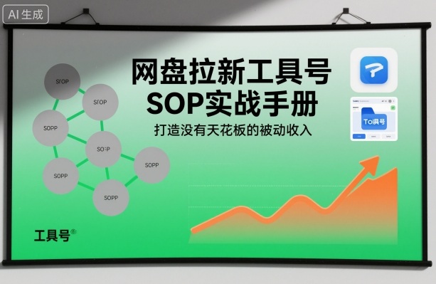 网盘拉新工具号SOP实战手册，打造没有天花板的被动收入-瀚洪创业网