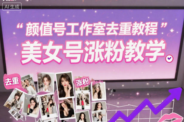 颜值号工作室去重教程，美女号涨粉教学-瀚洪创业网