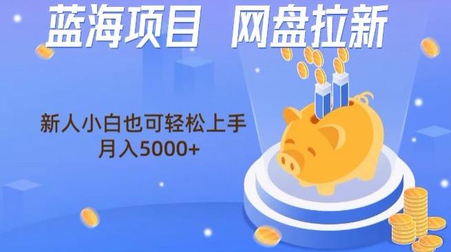 蓝海项目网盘拉新，新人小白也可操作，每月收入5000+-瀚洪创业网