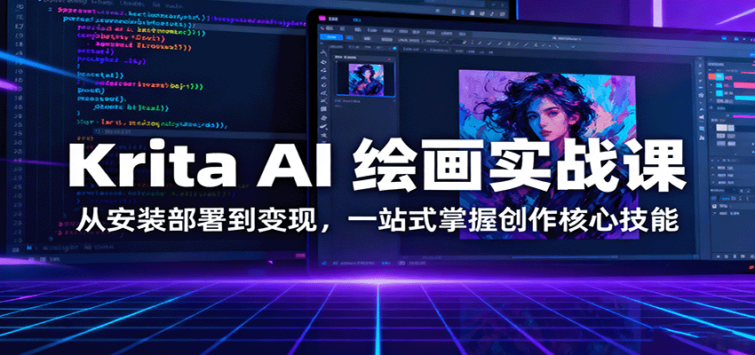 Krita AI 绘画实战课：从安装部署到变现，一站式掌握创作核心技能-瀚洪创业网