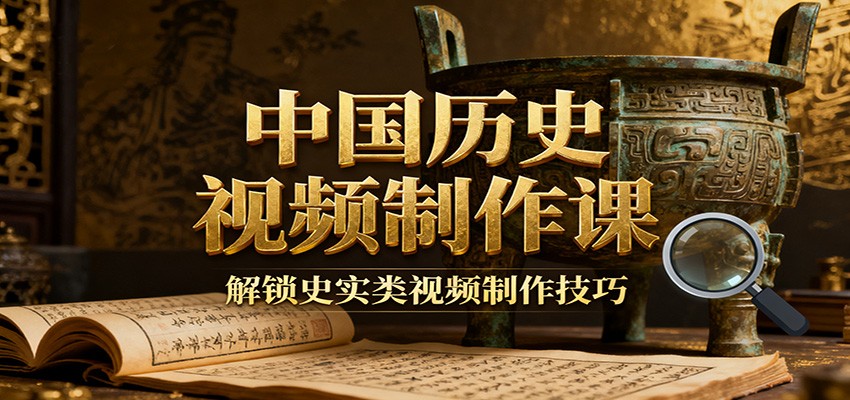 中国历史视频制作课：疆域地图集+参考文案+练习素材，解锁史实类视频制作技巧-瀚洪创业网