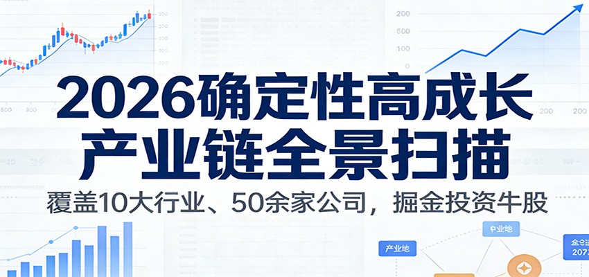付费文章：2026确定性高成长产业链全景扫描：覆盖10大行业、50余家公司，掘金投资牛股-瀚洪创业网