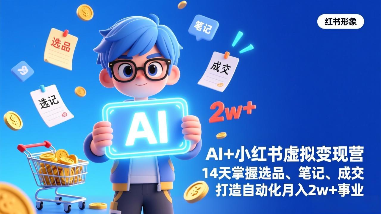 AI+小红书虚拟变现营(完结-瀚洪创业网