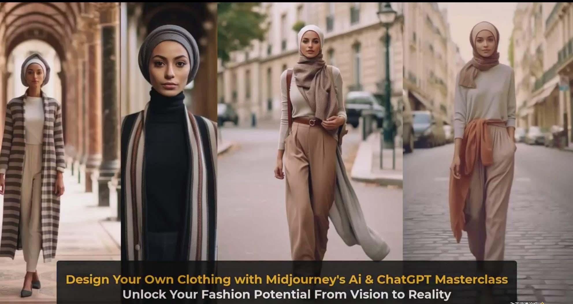 图片[10]-利用 Midjourneys Ai 人工智能设计自己的服装AI大师班-10节课-中英字幕-瀚洪创业网