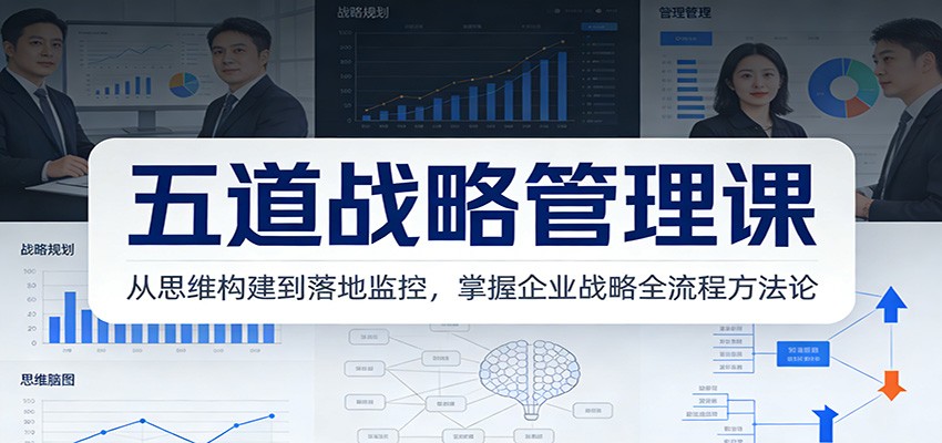 五道战略管理课：从思维构建到落地监控，掌握企业战略全流程方法论-瀚洪创业网