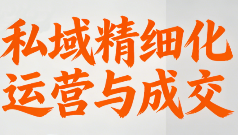 楚老师·私域精细化运营与成交-瀚洪创业网