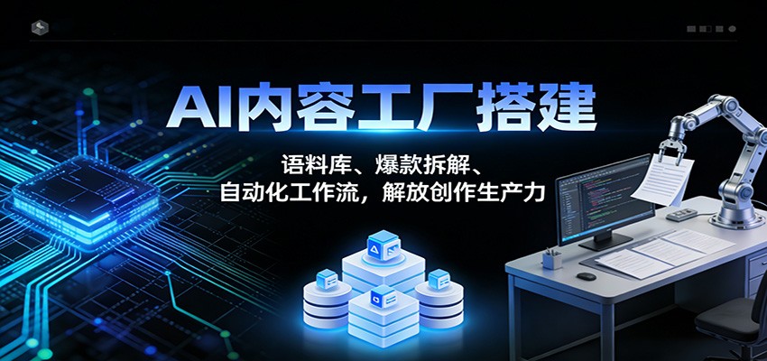 AI内容工厂搭建：语料库、爆款拆解、自动化工作流，解放创作生产力-瀚洪创业网
