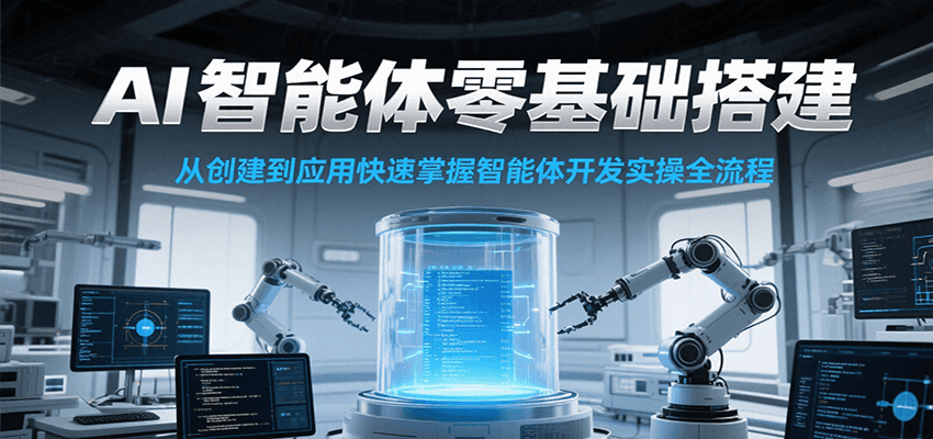 AI智能体零基础搭建实操课，从创建到应用快速掌握智能体开发全流程！-瀚洪创业网
