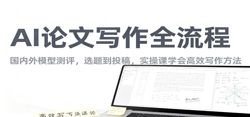 AI论文写作全流程，国内外模型测评，选题到投稿，实操课学高效写作方法-瀚洪创业网