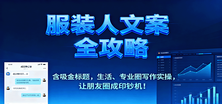 服装人文案全攻略，含吸金标题，生活、专业圈写作实操，让朋友圈成印钞机！-瀚洪创业网