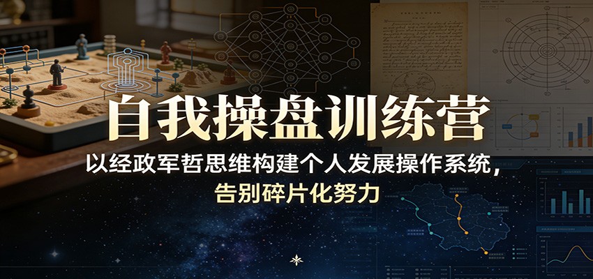 自我操盘训练营：以经政军哲思维构建个人发展操作系统，告别碎片化努力-瀚洪创业网