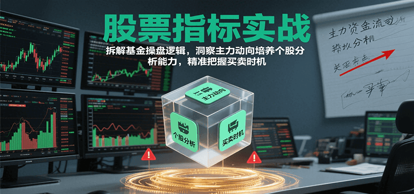股票指标实战，基金操盘逻辑拆解，洞察主力动向培养个股分析能力把握买卖时机(更新)-瀚洪创业网