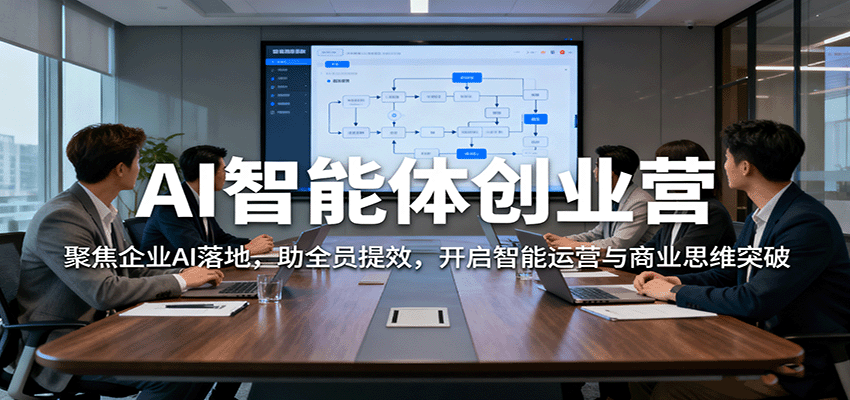 AI智能体创业营：聚焦企业AI落地，助全员提效，开启智能运营与商业思维突破-瀚洪创业网