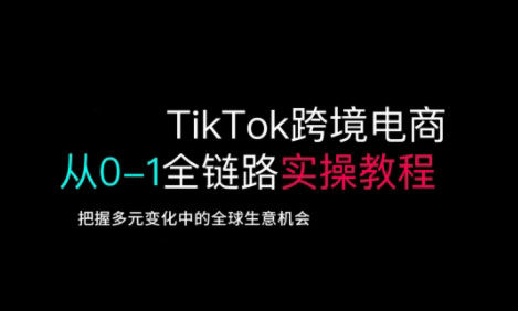 TikTok电商运营从基础到高阶全方位实操-瀚洪创业网