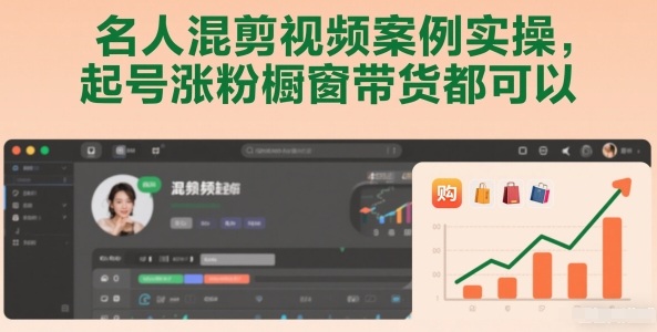 名人混剪视频案例实操，起号涨粉橱窗带货都可以-瀚洪创业网