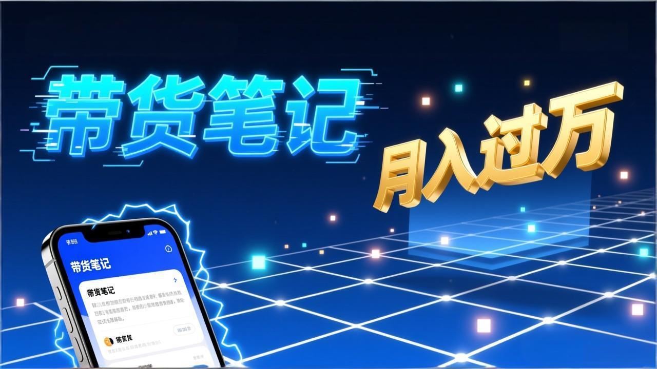 小红书爆款笔记带货实战：拆解封面标题正文全要素，手把手教你单篇笔记带货月入过万-瀚洪创业网