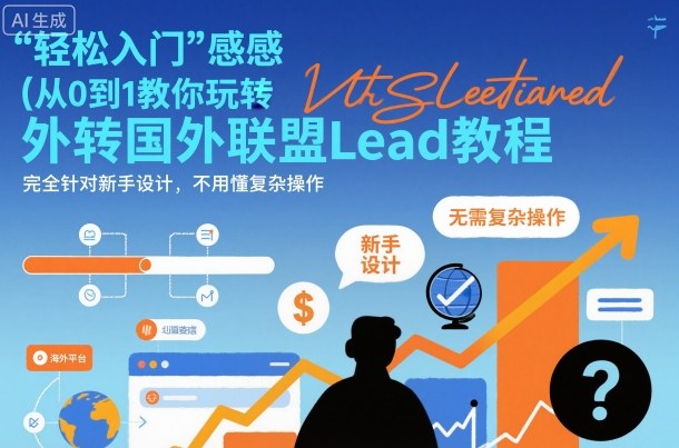 国外联盟賺美刀项目，从0到1教你玩转国外联盟Lead教程，纯新手可操作性100%-瀚洪创业网
