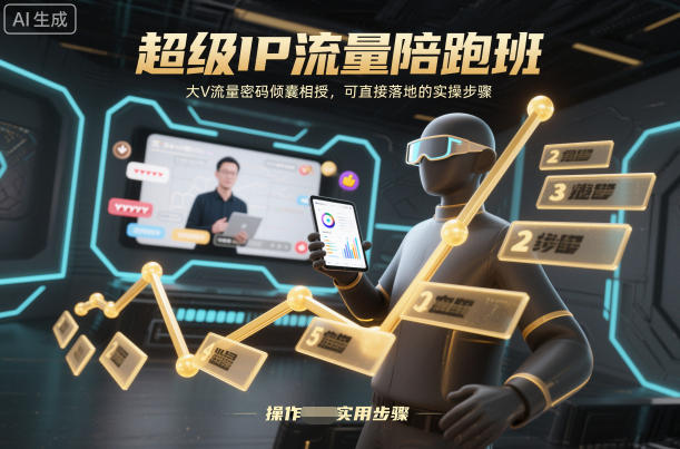 超级IP流量陪跑班，大V流量密码倾囊相授，可直接落地的实操步骤-瀚洪创业网