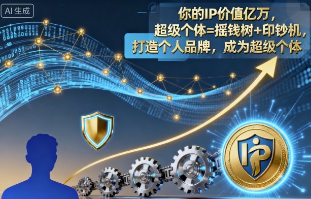 你的IP价值亿万，超级个体=摇钱树+印钞机，打造个人品牌，成为超级个体-瀚洪创业网