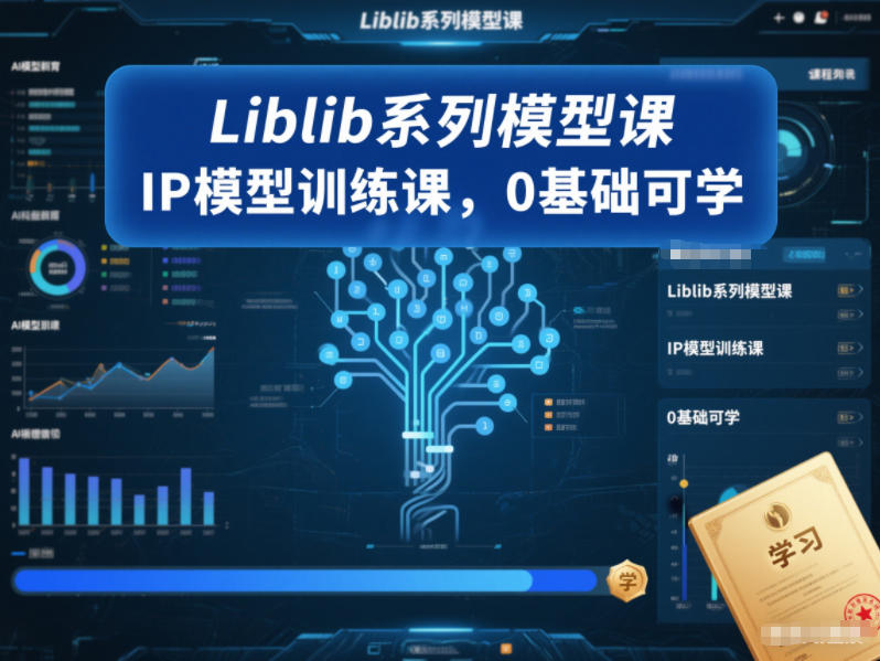 Liblib系列模型课，IP模型训练课，0基础可学-瀚洪创业网